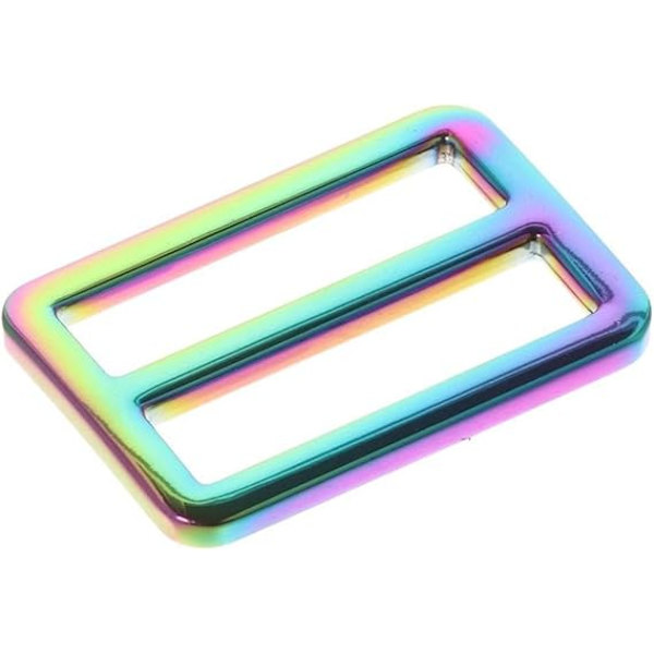 10 stk Regnbue Glidebeslag, 32mm Metall Justerbar Rektangulær Beslag for Håndveske Ryggsekk DIY Tilbehør