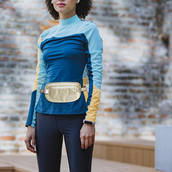 2 st Bältesväskor Fanny Pack Pengar Bälten för Resor Dolda Män Kvinnor, Vattentät Midjeväska för Sport Löpning Vandring Cykling