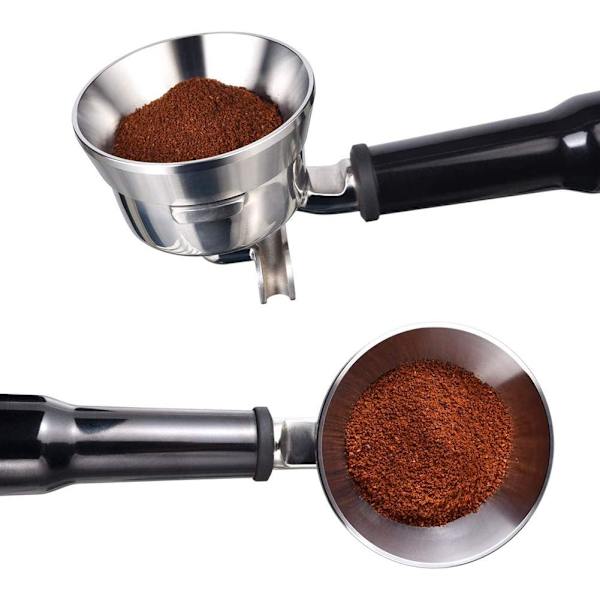54mm Espresso Doserings tratt i rostfritt stål, kompatibel med 54mm portafilter