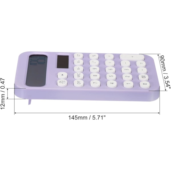 Stasjonær kalkulator, 12-sifret stor LCD-skjerm, standard funksjoner, bærbar søt kalkulator for hjemmekontor