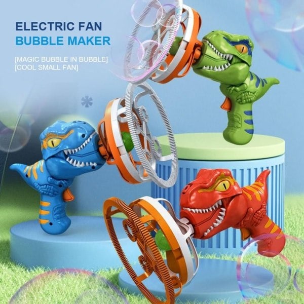 Fan Dinosaur Boblemaskine Automatisk Boblemaskine GRØN grøn