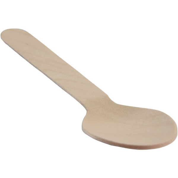 16 cm engångsskedar i trä, det FSC-märkta valet av träbestick för dina engångsbestick (100-pack) Spoon
