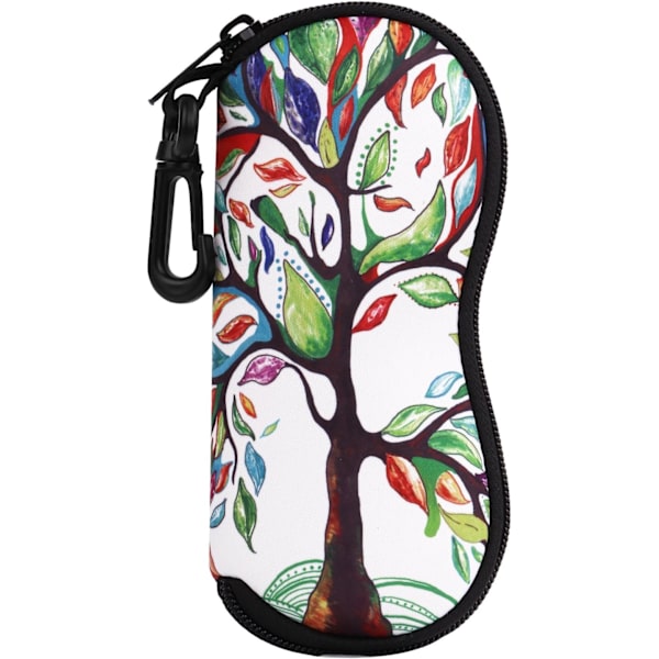 Briller Etui, Blød Lynlås Neoprene Solbriller Pung Beskyttende Briller Etui Taske med Klip til Mænd og Kvinder C