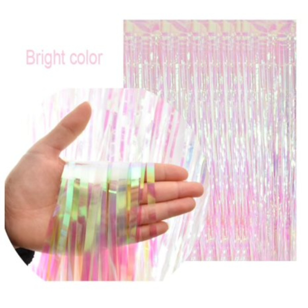 Glittrande draperi, dörrgardin - 2m*1m - Pink