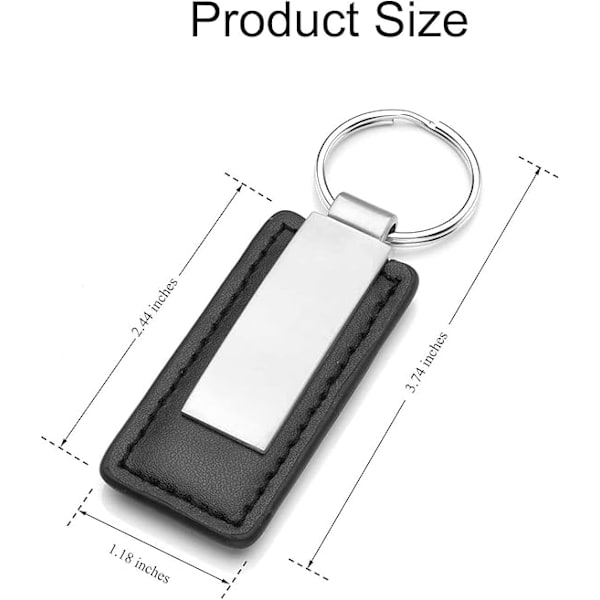Sort Læder Nøglering Bil Nøgleholder Nøgle Ring Kæde Nøgleholder Hængende Ornament Læder Nøglering Nøgle Ring Holder