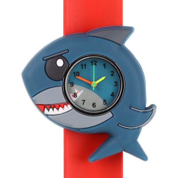 Klocka Haj Sjöliv Design Slapwatch Snabbpassning Barn Barn Silikon Armband Lär dig att säga tiden Unisex Direktpassning Alla storlekar