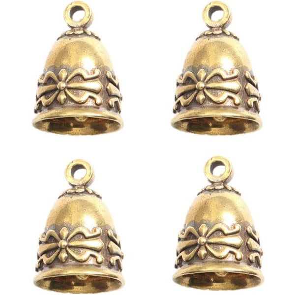 4 st antika vintage bjällror i mässing för heminredning små bjällror vintage mässing hängande bjällror hantverk