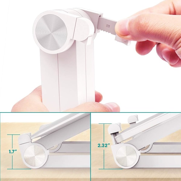 Laptop Stativ for Skrivebord, Ergonomisk Ventilert Justerbar Laptopheving, Foldbar Laptop Stativholder