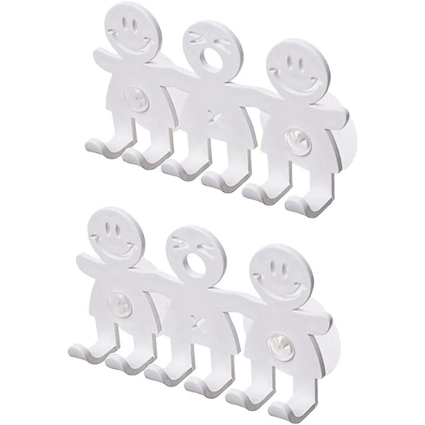 2 st söta tandborsthållare krokar badrum sugkopp tandborsthållare hushåll söt smiley ansikte tandborste sug