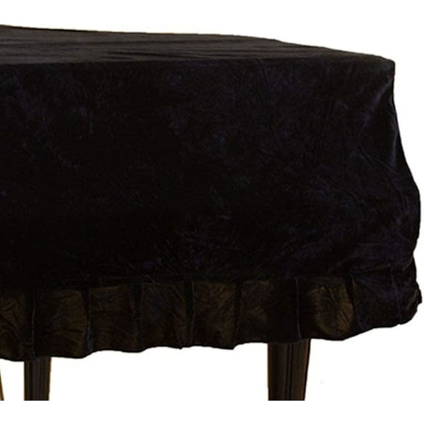 Grand Piano Cover för Standard Vertikala Pianon, Sammet Dammskydd Med Macrameblack, 160cm 200CM