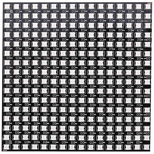 Ws2812b Led Rgb Fleksibelt Pixelpanel 16x16 Individuelt Adressebart