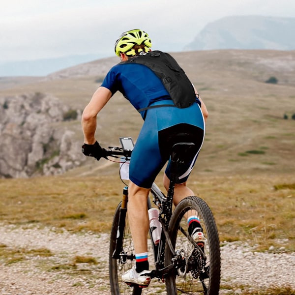 Letvægts Vandringsrygsæk med 3L Vandblære, Unisex Løberygsæk til Mountainbike Cykling Vandreture Black