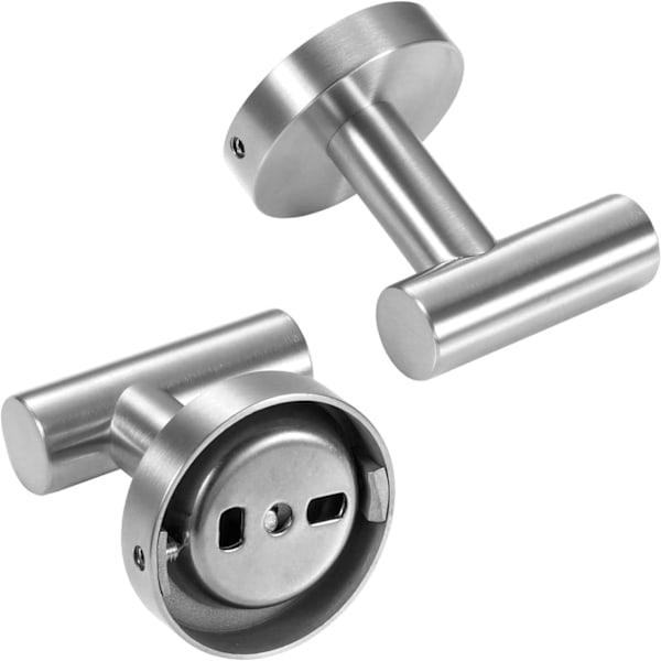 Kylpyhuoneen pyyhekoukku, ruuvattava metallikoukku mattamusta takki koukku ruostumaton teräs ripustin pyyhe takki vaatteet kaappi Silver