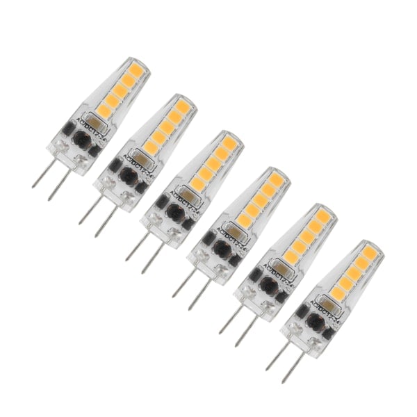 10 kpl G4 LED-lamppua 2W Bi Pin -kantahimmennettävät lamput kattokruunuun kattolamppuun pöytälamppuun lämmin valkoinen 3000K AC 12‑24V