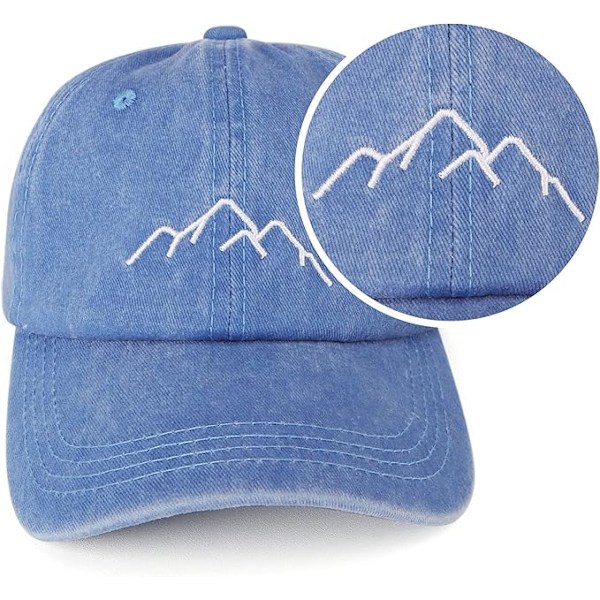 YouGa Baseball Cap til Mænd - Peak Broderi Baseball Hatte, Klassisk Vasket Afslappet Cap Vintage Dad Cap Trucker Caps Justerbar Åndbar Sommer Solhat