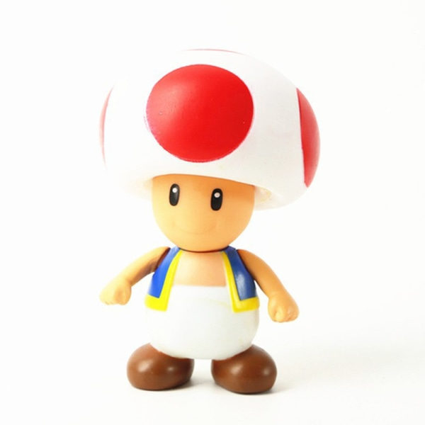 Super Mario Bros Luigi Wario Donkey Kong PVC Actionfigurer Svampungar Mushroom cubs