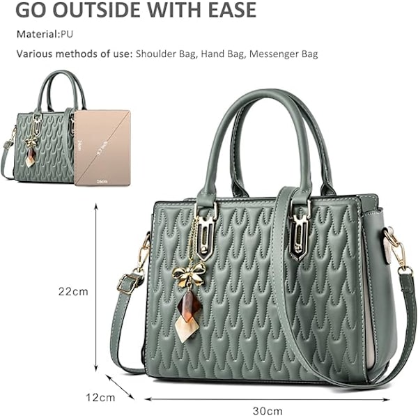 Damdesigner Handväskor Mode Topphandväska Dam Tryckt Handväska Axelväska PU Läder Crossbody Väska Medium Handväskor