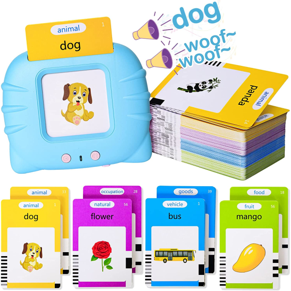 Talking Flash Cards Early educational toys, with 224 words, blue