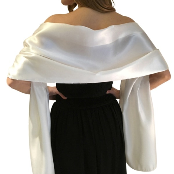 Silksleen Brudslöja Wrap Stole Sjal Bröllop Brudtärna Sjal beige black