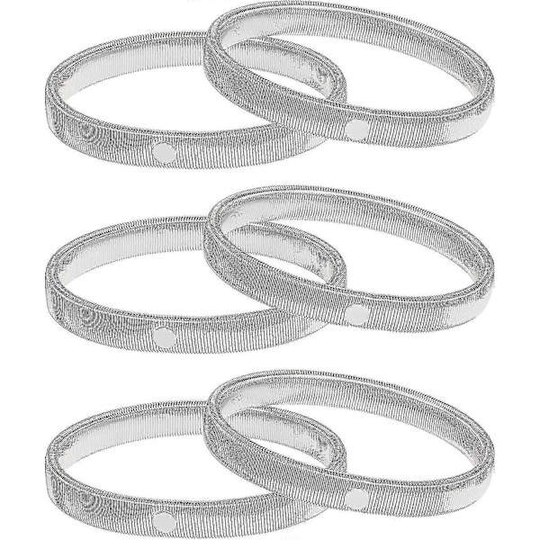 3 Par Ærmeholdere Anti-slip Skjorte Ærmeholdere Stræk Metal Armbånd Ærmeholdere Til Kvinder Mænd Sliver