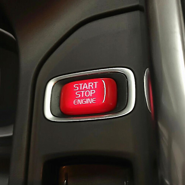 Auton moottorin käynnistyspainikkeen korvaava kansi Stop-kytkimen avaimen koristetrimmi tarra Volvolle V40 V60 S60 Xc60 S80 V50 V70 Xc70 Auton tyyli -yvan Red