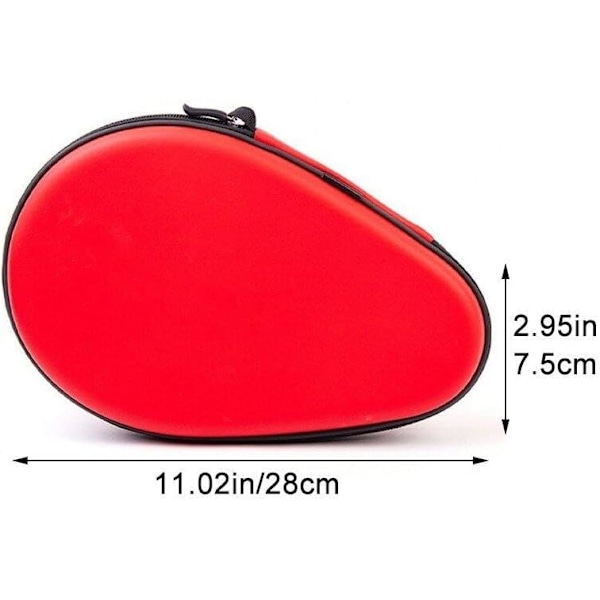 Pingisracketlåda Eva hårt skal pingisracket förvaringsväska anti-fall pingisracket skyddslåda Red