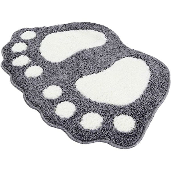 Bathroom Carpet Door Door Mat Bathroom Mat-Cute Paw Foot Toilet Bathtub Shower Anti-slip Mat Water Absorbent Quick-drying Washable Durable-40cm x 60cm