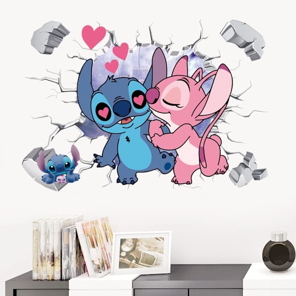 3D Uusi Piirretty Seinätarra Ihastuttava Seinätarra Itseliimautuva Seinätarra Tyttöjen Huoneen Makuuhuoneen Olohuoneen Taide Koti Sisustus Koko：（40X60cm）