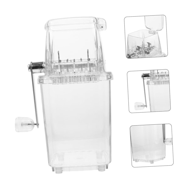 Manuell ismaskross, roterande ismaskross, ismaskross, smoothie-maskin, isdryckshackare, mixer White