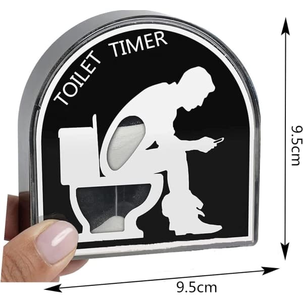 5 minuters toalett timglas sandtimer, sandklocka med rolig prin