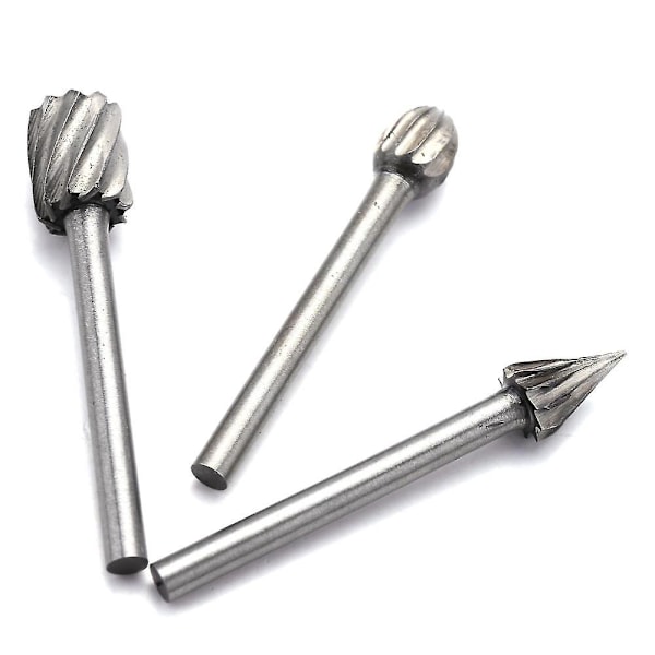 10 stk HSS Tungsten Carbide Skærpe Sæt Sliber Bit 1/8 Tomme