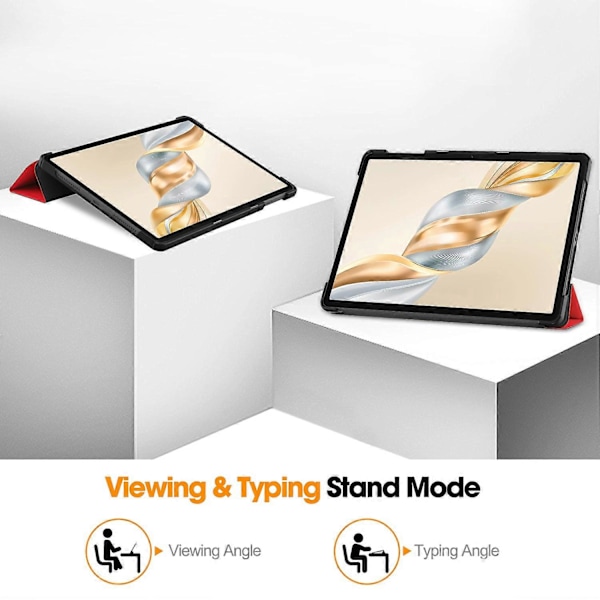 För Honor Pad X9 Pro Fodral Anti-Fall Läder Ställ Tablet Skydd - Röd Red