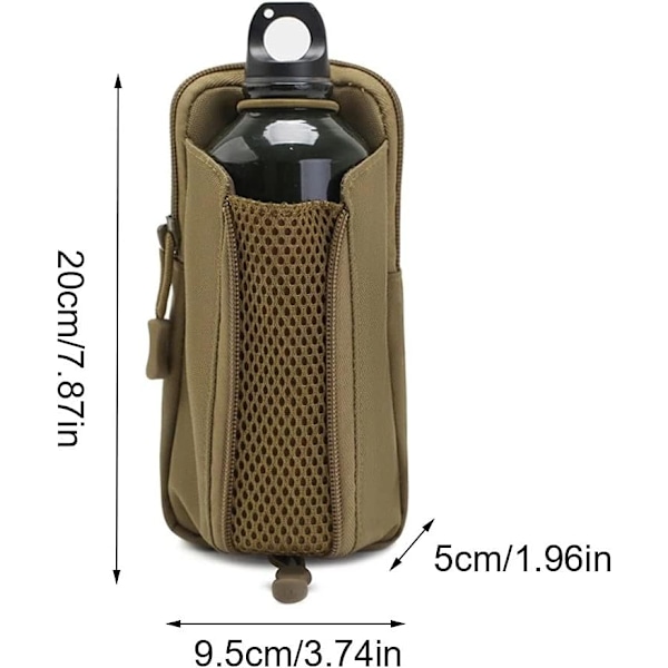 Taktisk Vannflaskeholder Lomme Utendørs Midjeveske Mobiltelefonpakke Militær Nylon Utstyr Organizer Utility EDC Holster