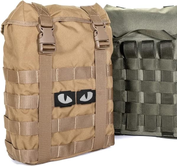 2 st Militär Taktiska Patchar, Reflekterande Tigerögon Morale Patchar för Kläder Ryggsäck Armband
