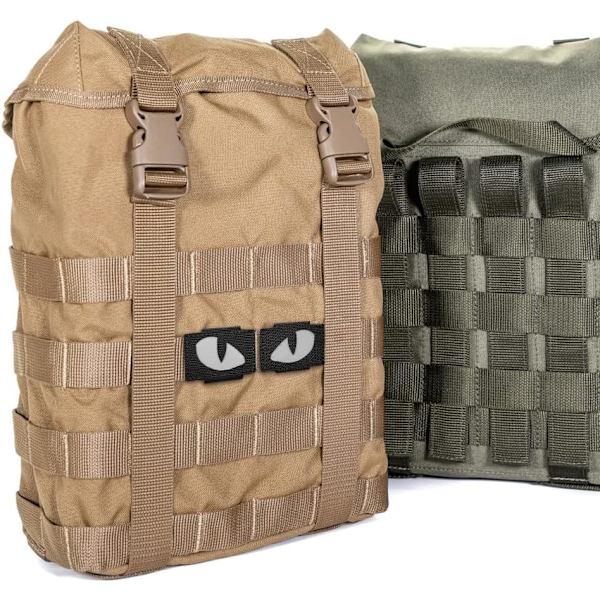 2 stk. Militære Taktiske Patches, Reflekterende Tigerøjne Moral Patches til Tøj Rygsæk Armbånd
