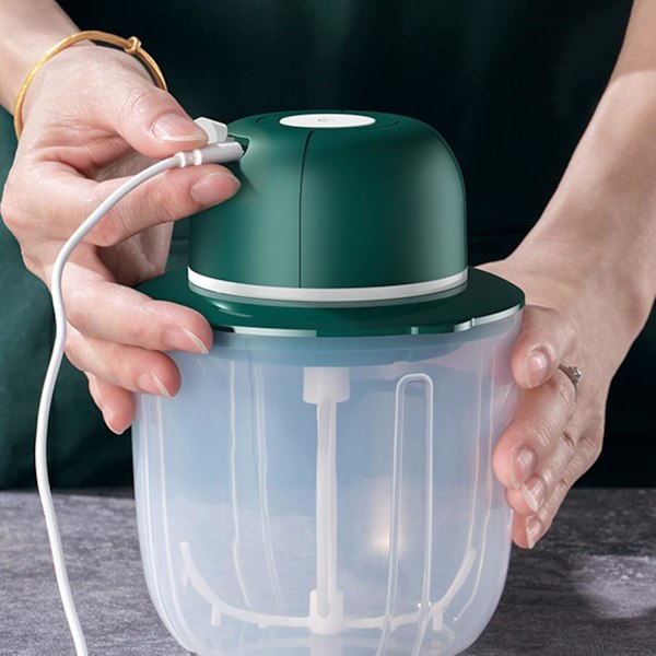 USB-laddningsbar elektrisk äggvisp kaffeblender hushållsmjölkblandare skummaskin handhållen trådlös mixer White