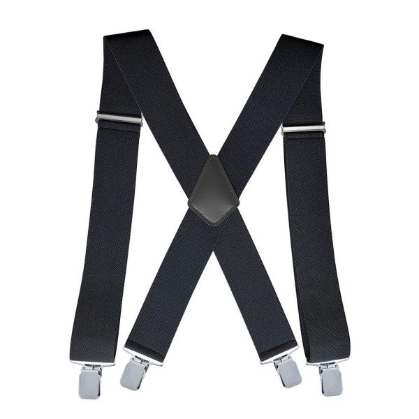 Justerbare svarte seler for menn og unisex - elastiske bukser, én størrelse black oen-size