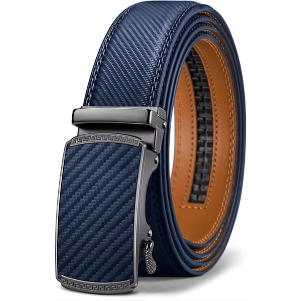 Herrbälte, Läder Spänne Bälte för Män Klänning 1 3/8, Trim to Fit
