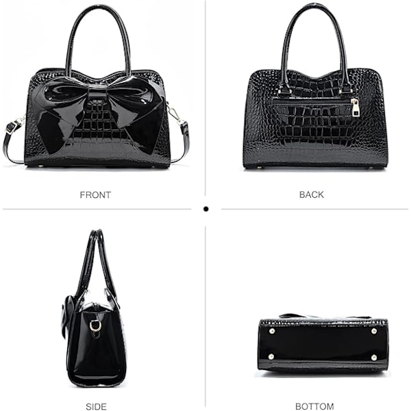 Handväskor för kvinnor Designer Top Handle Väskor Lackläder Crossbody Axelväskor Fest Clutch Väska Dam Elegant Tote Väska