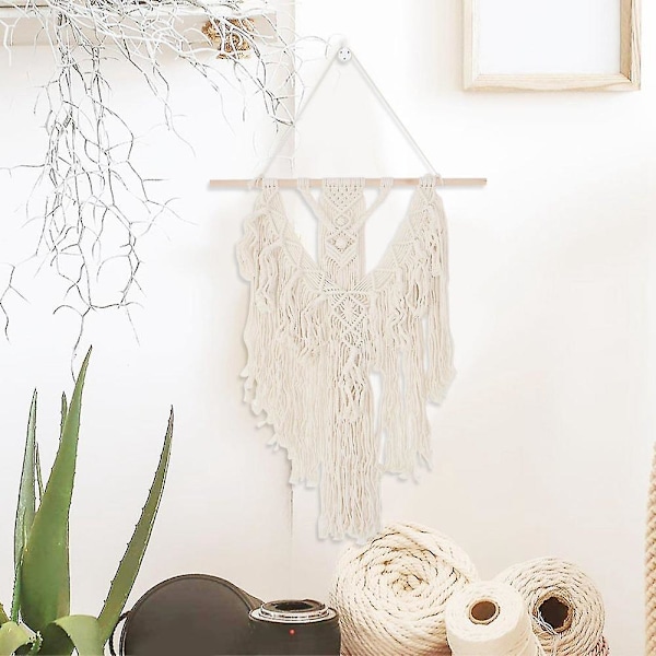Makrame-seinävaate Tapetti Seinäkoriste Boho-tyyli Boheemi Kudottu