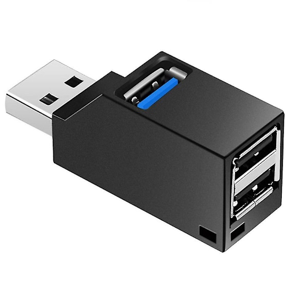 2 stk. Mini 3 Ports USB 3.0 USB 2.0 Splitter Hub Højhastigheds Data Tr