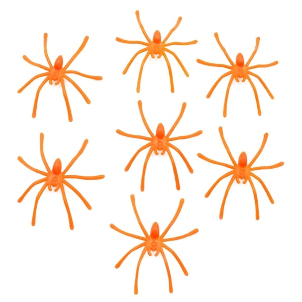 Halloween-leketøy Livaktige Edderkopper 200 stk Skumle Edderkopper Kunstige Edderkopper Triksrekvisitter Leketøy Festartikler Svart Black