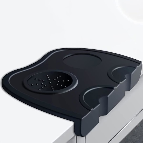 Kaffetamper Måtte Espresso Silikonmåtte Antislip med Kantbeskyttelse, Barista Tamp Pad Kaffegrums Portafilter Kaffemaskine Tilbehør