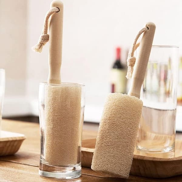 Pulloharja Pullonpuhdistusharja Luffa Sieni Puhdistusharja Pesu Vedenpullot Kahvi Tee Lasit Kupit Tölkit