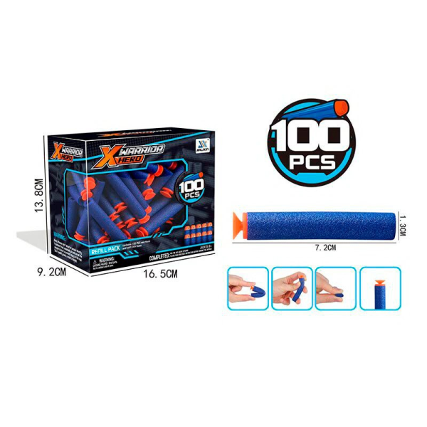 Nerf-piler - 100 Ammunisjonspakke for Nerf