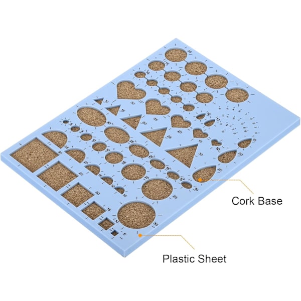 Pappersquillingmall, 8x6 tum, med mallverktyg för pappersremsor, gör-det-själv-konst och hantverk Blue