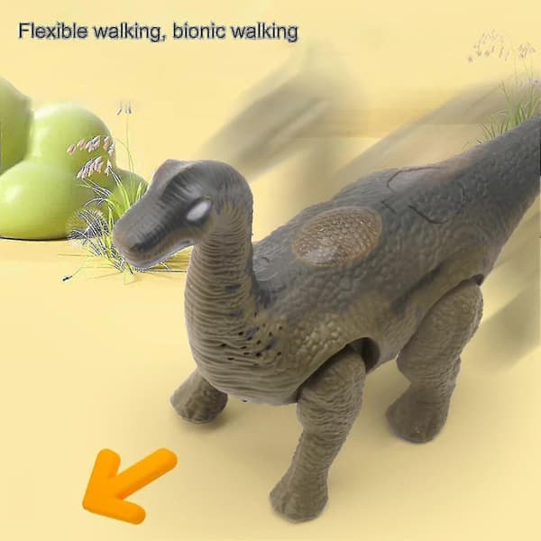 Gående Dinosaur Leke med Lys, Interaktiv og Lysende Projeksjon - Elektrisk Modell for Simulering og Egglegging Orange