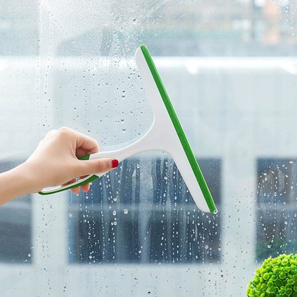 Fönsterskrapa Mini Gummi Glas Fönsterrengörare Torkare för Hem Bil Blad Badrumsspegel Dusch(Grön)