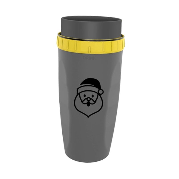 Bärbar Coverless Twist-mugg med isolerad kaffekopp i rostfritt stål Gray Santa Claus