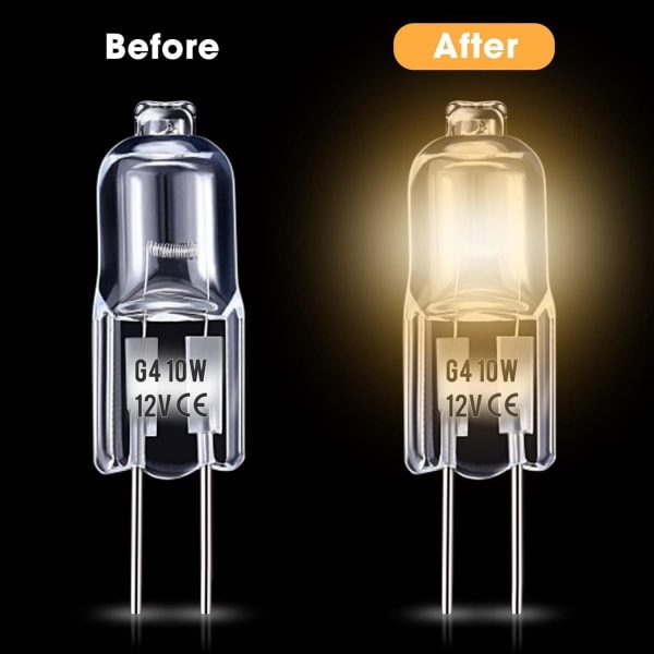 G4 Halogenlampor 10W 12V - Varmvit - 20-pack 10W 20st 10W 20 pcs